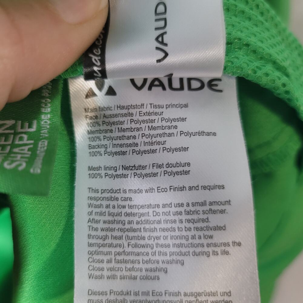 Vaude- Women's Green Hurricane Jacket III- size Large - Picture 8 of 8